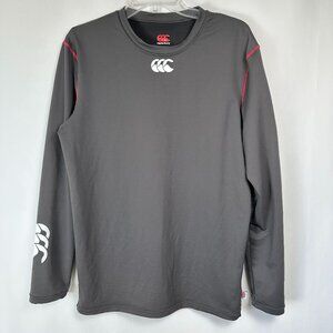 Canterbury Rugby Gray Base layer Cold Long Sleeve Shirt Men's 2XL Fits Large